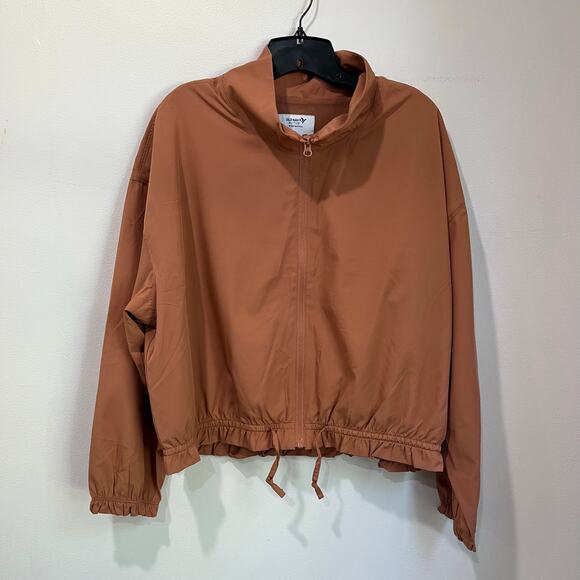 Old Navy Active StretchTech Jacket XL Rust Brown Zip Front Quick Dry - Picture 2 of 7
